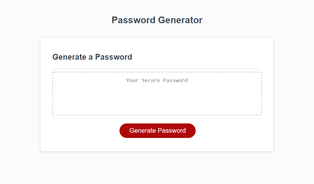 Password Generator