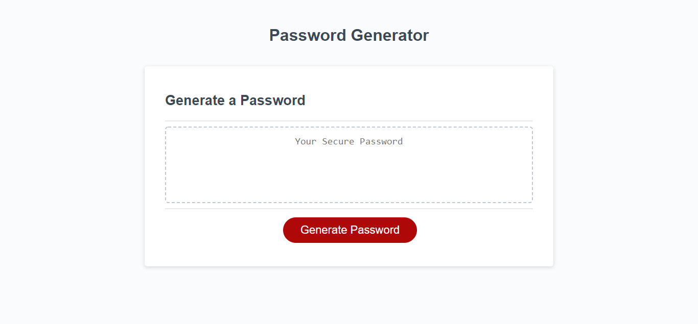 Password Generator