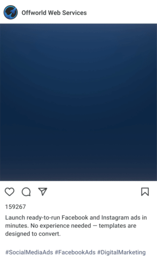 Pre-built ad campaigns illustration showing advertising templates